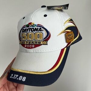 NWT 2008 Daytona 500 50th Anniversary NASCAR Adjustable Cotton Hat w/ Pin LTD ED